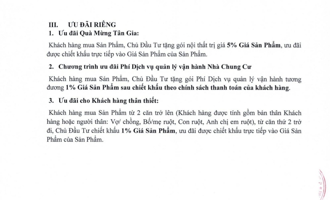 Chính Sách bán hàng chung cư Khai Sơn City 5