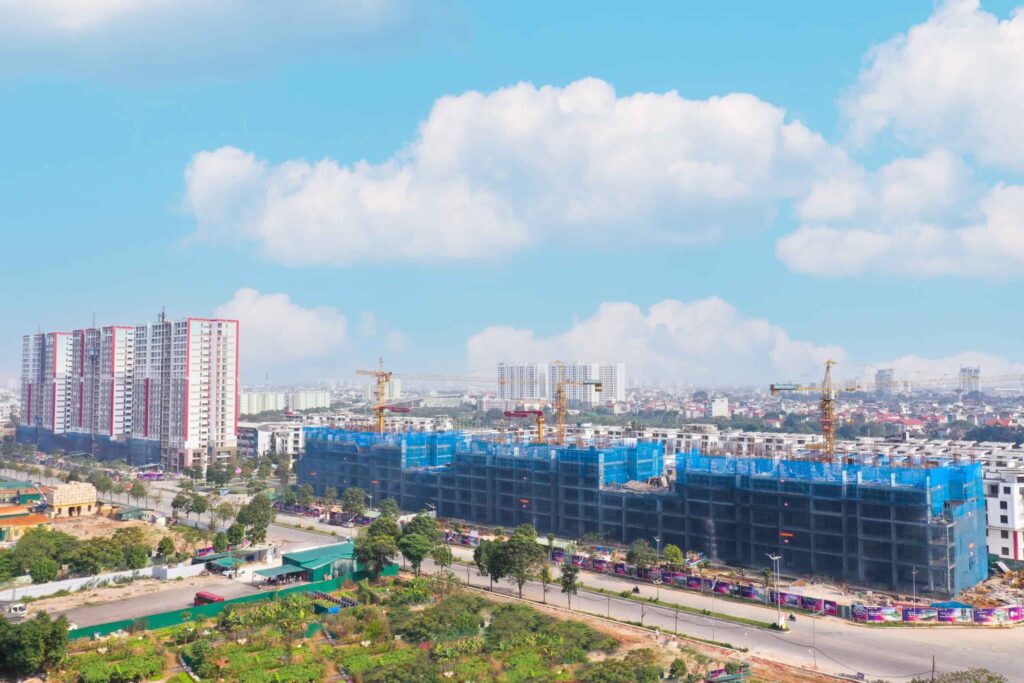 Tiến độ thi công tháng 3 Khai Sơn City