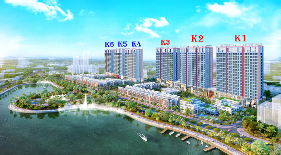 Khai Sơn City có tỷ lệ không gian mặt nước, cây xanh cao, tạo nên môi trường sống trong lành