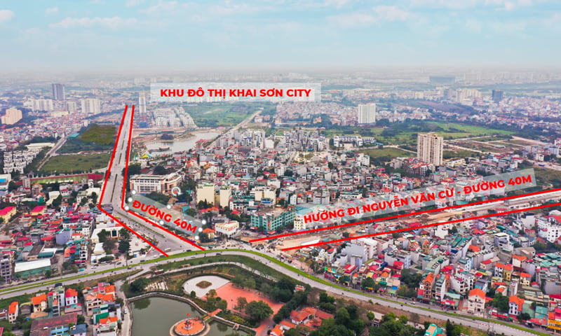 Đường 40m sắp hoàn thiện giúp gia tăng tính kết nối cho Khu đô thị Khai Sơn City