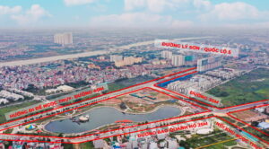 Tuyến đường rộng 30m chạy qua hồ điều hòa, bệnh viện quốc tế, giao cắt với trục đường chính 40m, tăng thêm tính kết nối cho cả khu đô thị