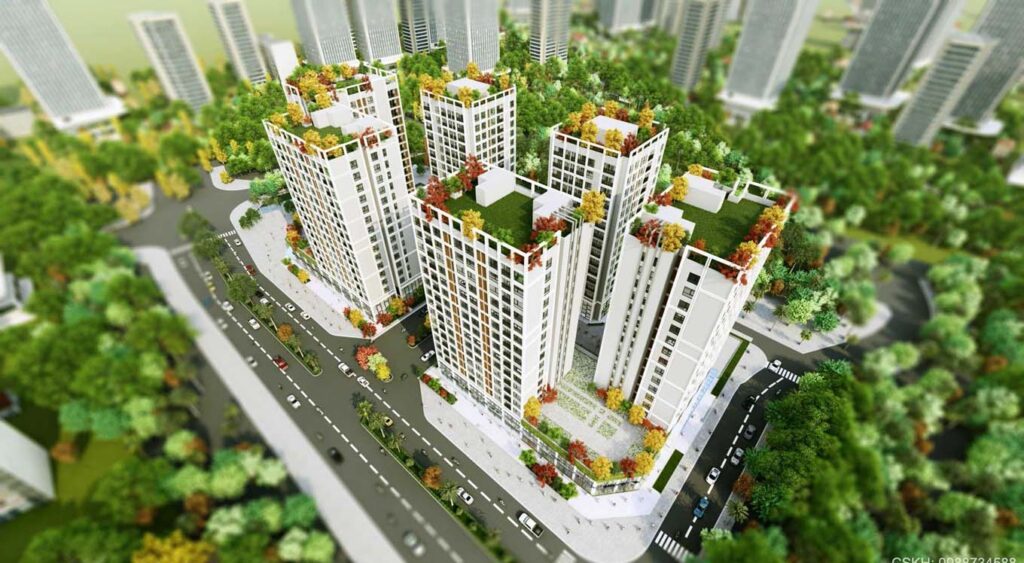Phối cảnh dự án Eco Smart City Long Biên