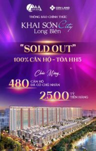 Chính thức bán hết mọi căn hộ toà K1, K2 và K3 Khu HH5 Khai Sơn