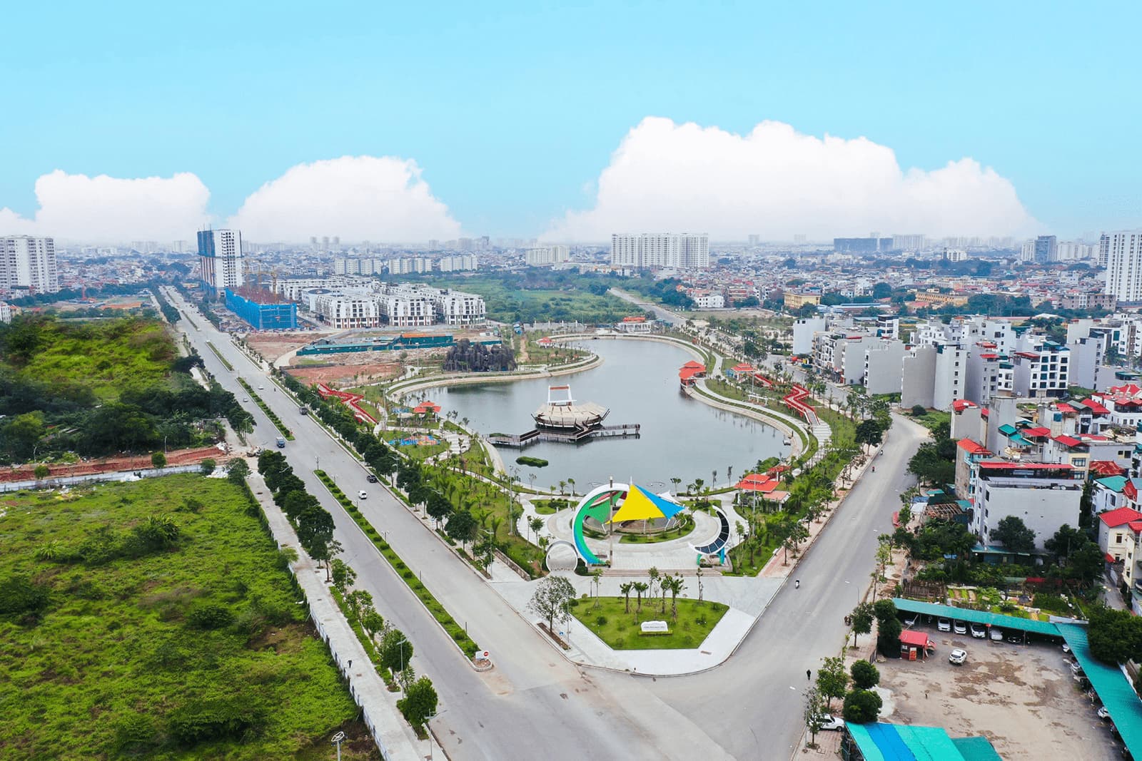 Công viên Ngọc Thụy 7 ha gần kề phân khu HH4 của Khai Sơn City đã đi vào hoạt động