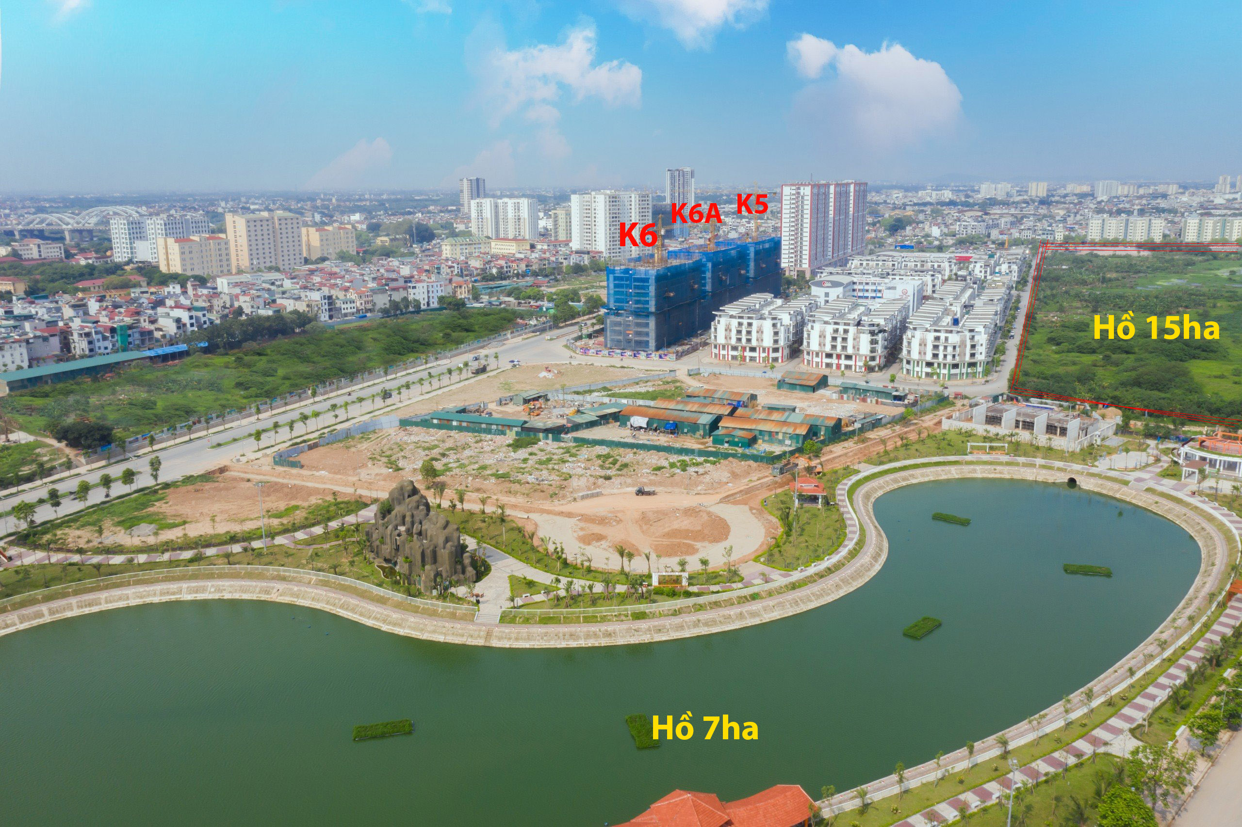 Khoảng xanh đắt giá cho cư dân Khai Sơn City từ công viên Ngọc Thụy 7ha nằm liền kề phân khu HH4