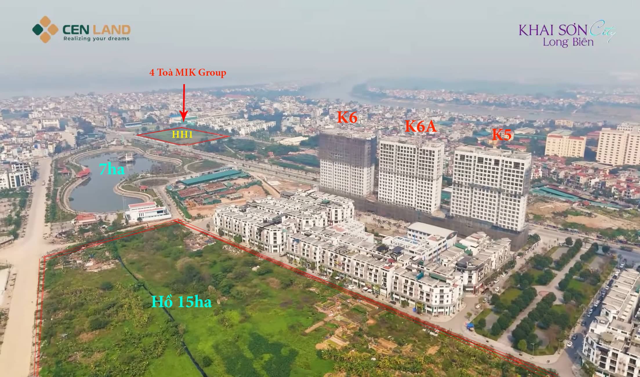 Tiến độ K5, K6A, K6 Khai Sơn City