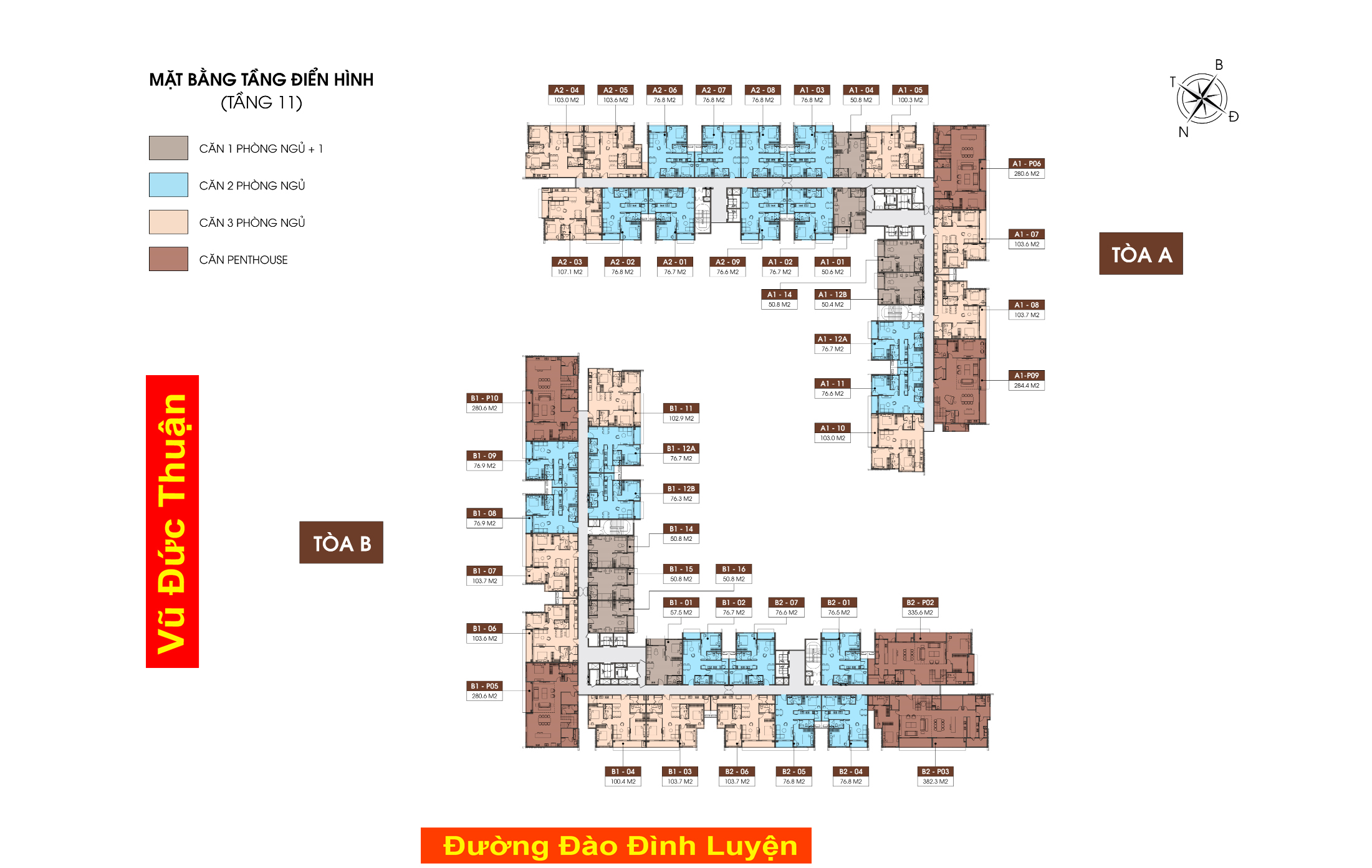 Mặt bằng tầng 11 Dự án Long Biên Central