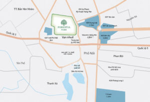 vị trí Forestia Park tại trung tâm Phố Nối